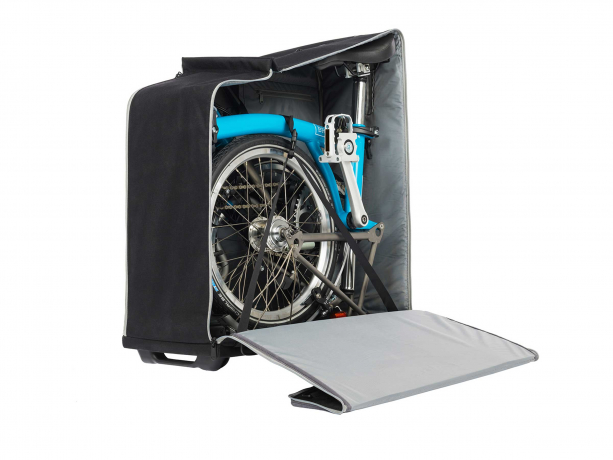 Brompton Transit Travel Bag v2 Zwart op 4 Wieltjes