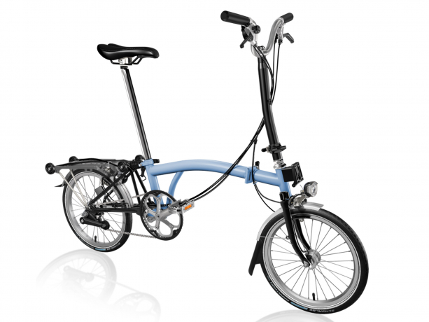 Brompton H6R Vouwfiets Wolken Blauw - Zwart