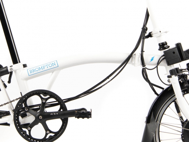 Brompton Electric M6L Vouwfiets Wit Glans