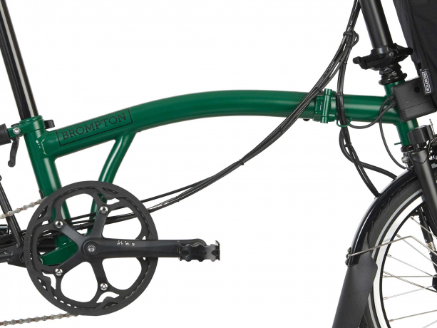 Brompton Electric C Line Hoofd- en Voorframe Racing Groen