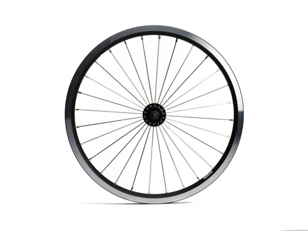 Brompton Voorwiel Alu Standaard Dubbelwandig Zwart-Zilver