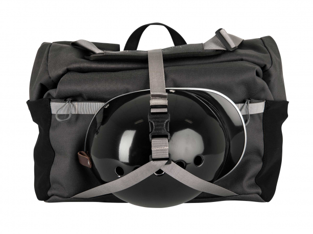 Brompton Borough Roll Top Bag L Donker Grijs incl. Frame & Regenhoes