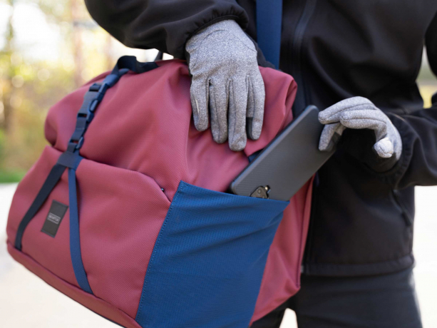 Brompton Roll Top Bag Large Plum Red incl. Frame