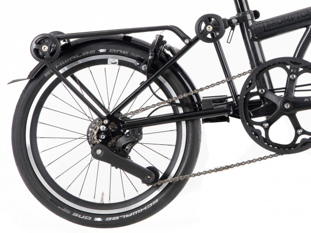 Brompton Advance Bagagedragerset incl. Spatbord & Rollers Zwart