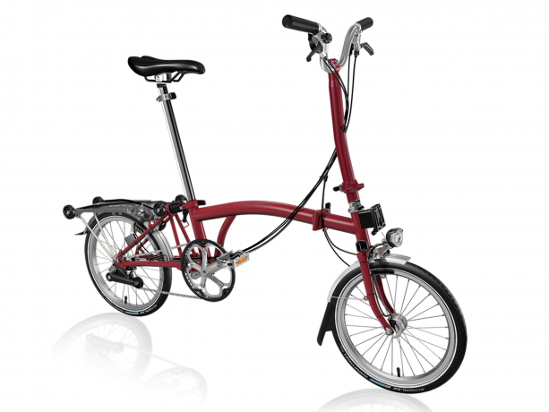 Brompton C Line Explore Hoog met Rack Huis Rood