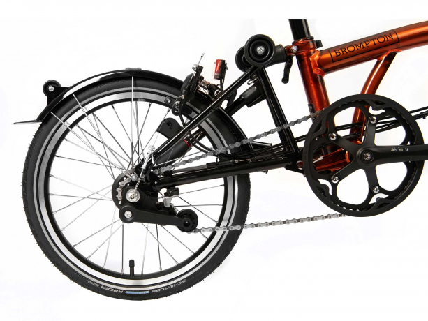 Brompton Electric C Line Explore Hoog Flame Lacquer