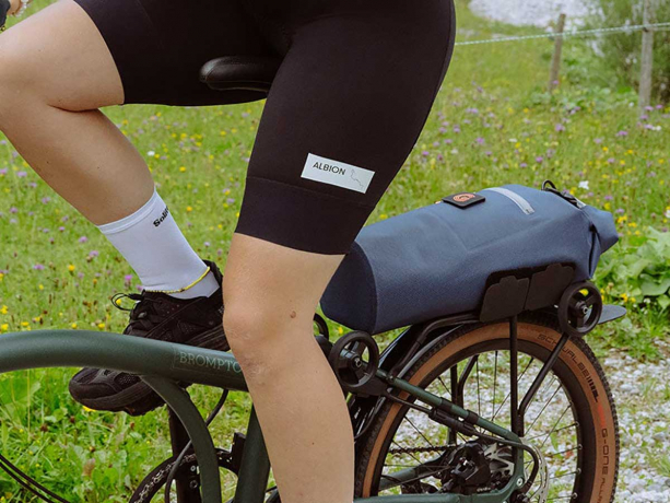 Brompton Borough Waterproof Roller Rack Bag Navy-Grey