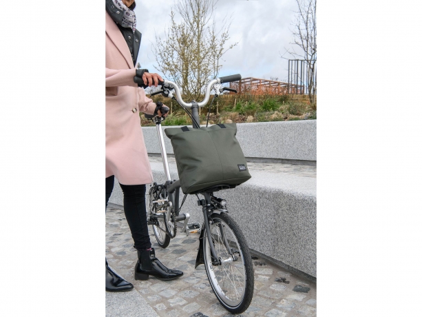 Brompton Borough Tote Bag S Olijf incl. Frame & Regenhoes