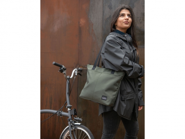 Brompton Borough Tote Bag S Olijf incl. Frame & Regenhoes