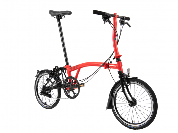 Brompton S6Lx 2021 Black Edition Raket Rood-Titanium