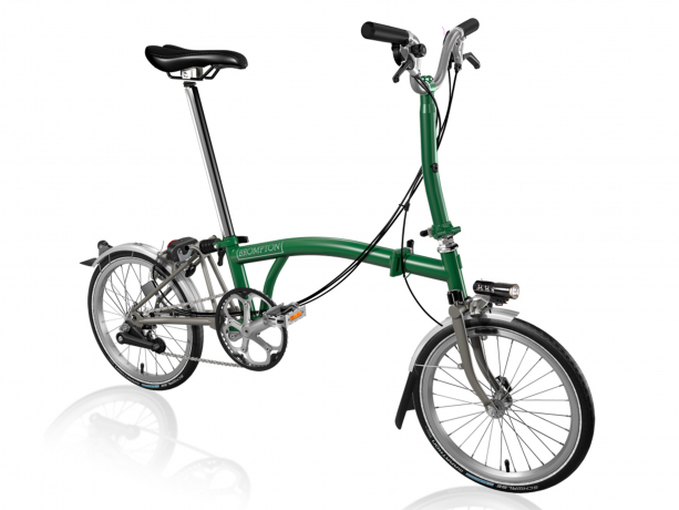 Brompton M6Lx 2021 Vouwfiets Racing groen-Titanium