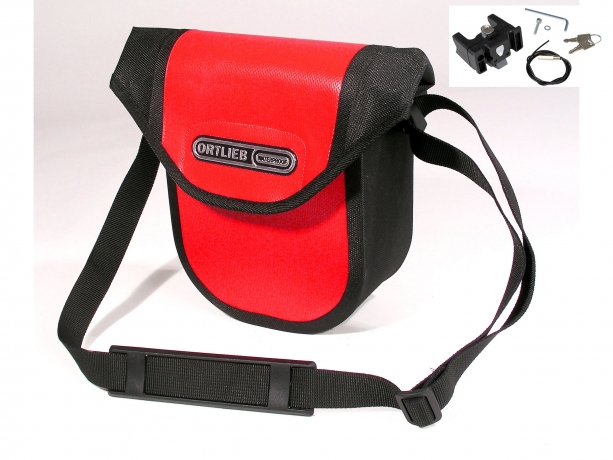 Ortlieb Stuurtas Ultimate Six Compact 2.7L Rood-Zwart incl. Stuurhouder