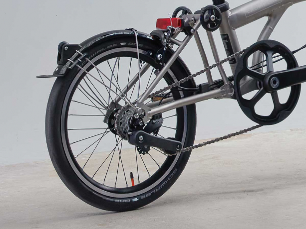 Brompton Advance Achterspatbord Set Titanium No-Rack T Line