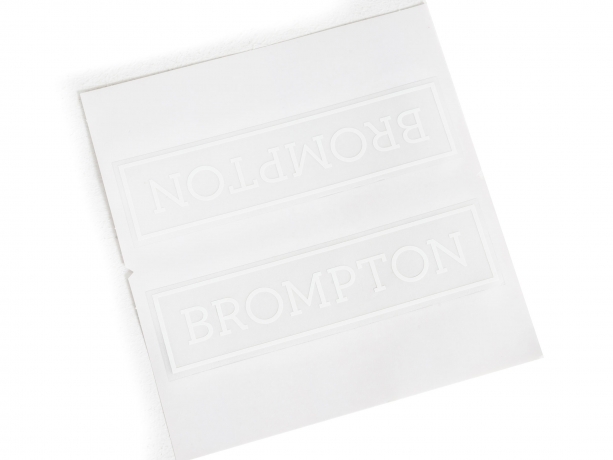 Brompton Transfer / Decal Wit