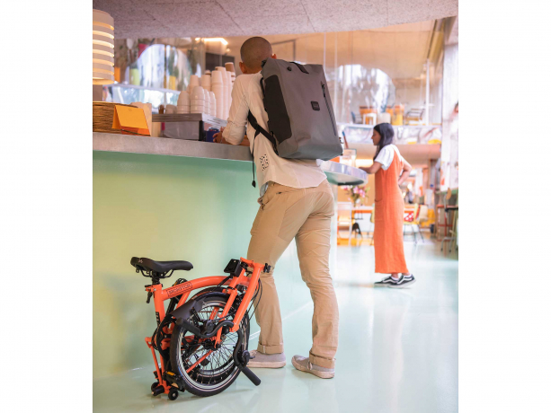 Brompton C Line Explore Hoog Rack Vuur Koraal