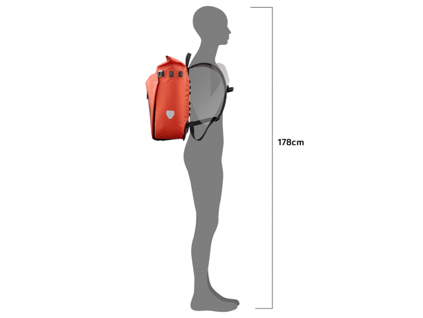 Ortlieb Vario PS QL3.1 Fietstas-Rugzak 20L Rooibos