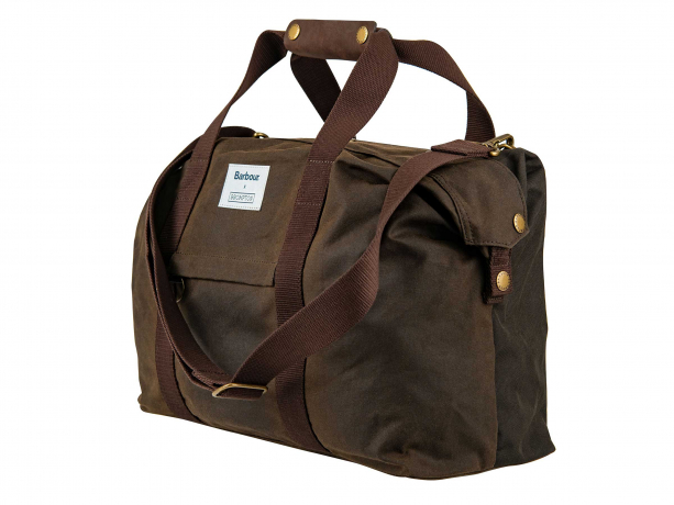 Brompton Barbour x Brompton Wax Cotton Holdall Olijfgroen