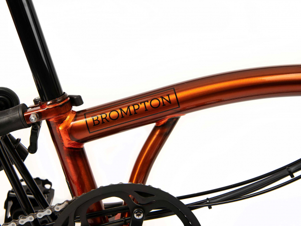 Brompton Electric C Line Explore Hoog Flame Lacquer