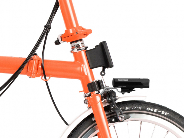 Brompton C Line Explore Hoog met Rack Vuur Koraal