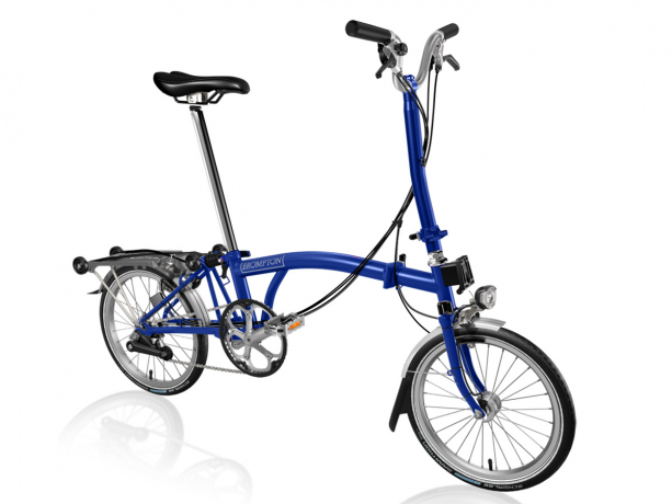 Brompton C Line Explore Hoog met Rack Piccadelli Blauw