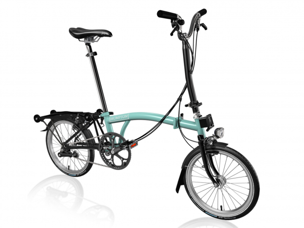 Brompton C Line Black Edition Explore Hoog met Rack Turkoois