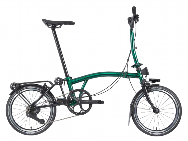 Brompton P Line Urban Midden met Rack Emerald Lacquer