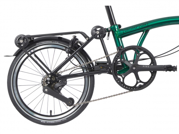 Brompton P Line Urban Midden met Rack Emerald Lacquer