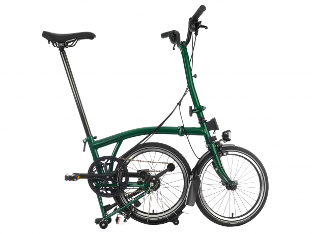 Brompton C Line Explore Hoog met Rack Racing Groen