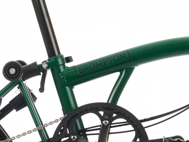 Brompton C Line Explore Hoog met Rack Racing Groen