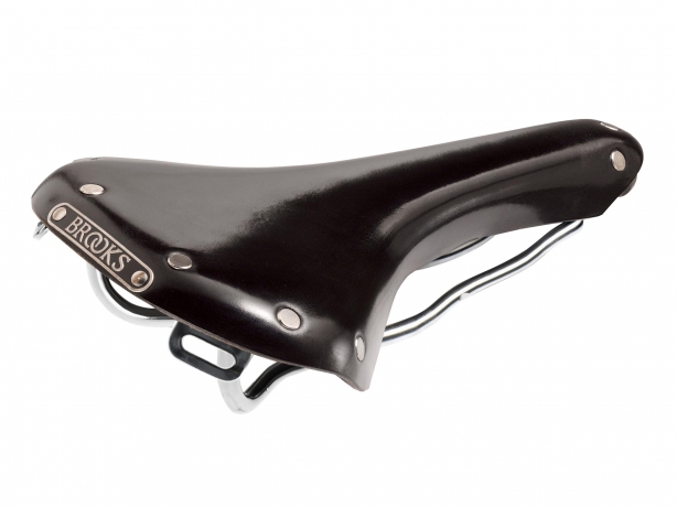 Brooks B15 Swallow Chroom Zadel Zwart