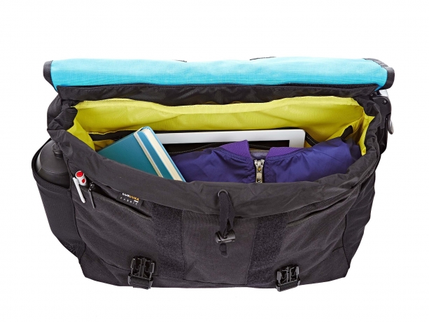 Brompton S-Bag incl. Frame & Regenhoes Zwart-Lagune Blauw