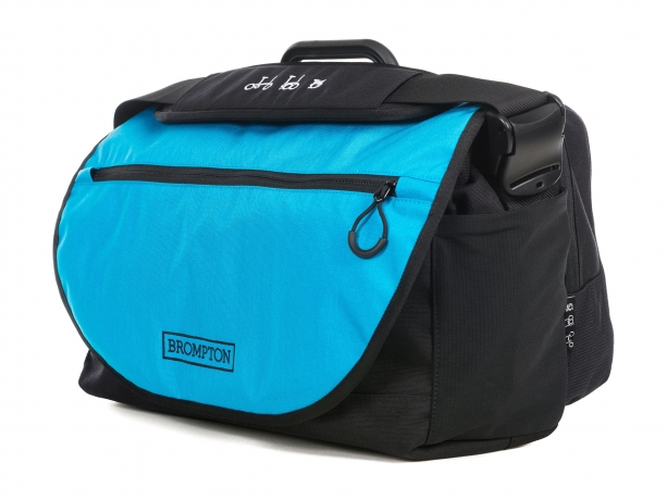 Brompton S-Bag incl. Frame & Regenhoes Zwart-Lagune Blauw