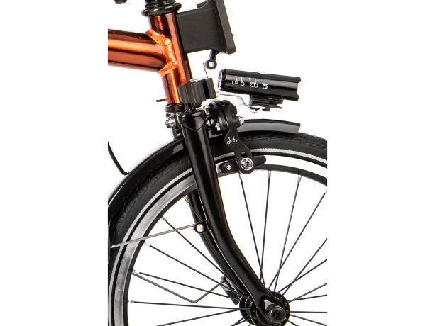 Brompton C Line Black Edition Explore Hoog met Rack Flame Lacquer