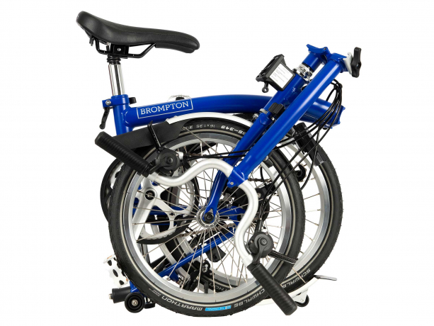 Brompton C Line Explore Hoog met RackPiccadelli Blauw