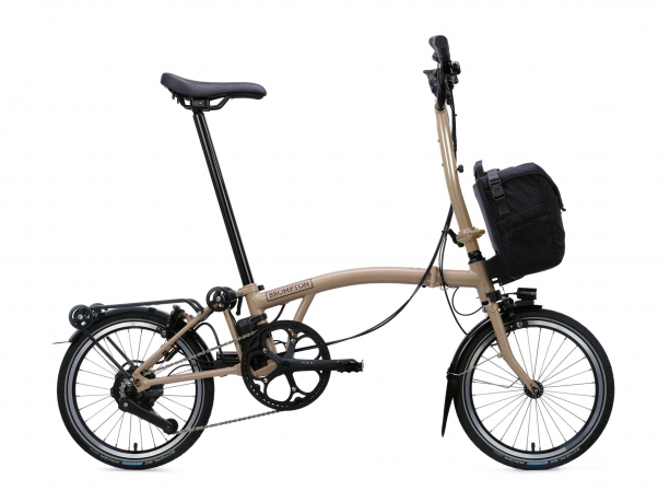 Brompton Electric C Line H4R SuperRoll+ e-Motiq Dune Sand