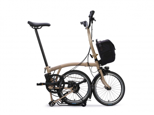 Brompton Electric C Line H4R SuperRoll+ e-Motiq Dune Sand