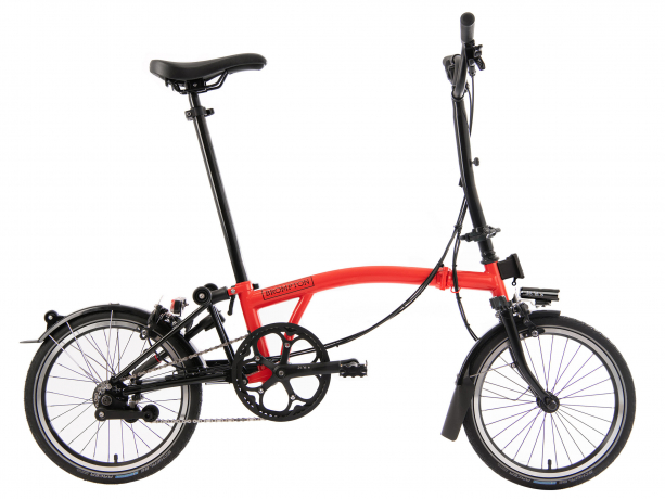 Brompton H6L Black Edition Vouwfiets Raket Rood