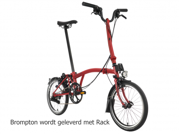 Brompton C Line Explore Hoog met Rack Huis Rood