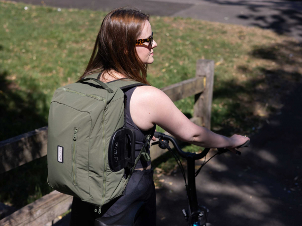 Brompton Electric Backpack Medium Olive Green