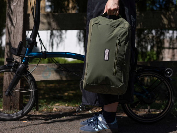 Brompton Electric Backpack Medium Olive Green