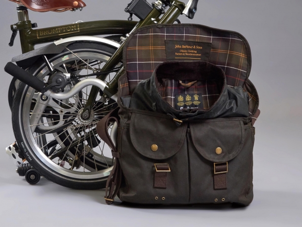 Brompton Barbour Tarras Schouder- Fietstas Olijfgroen