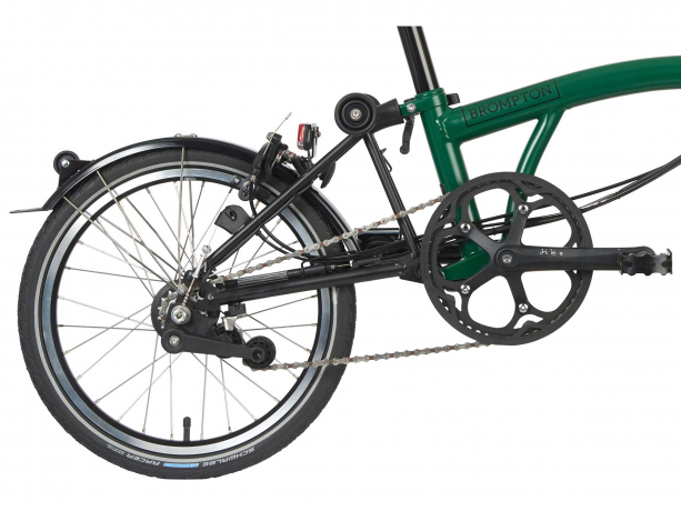 Brompton Electric C Line Explore Midden Racing Groen Mat