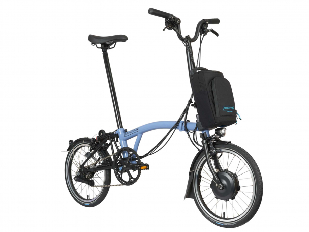 Brompton Electric C Line Explore Hoog Wolken Blauw Mat