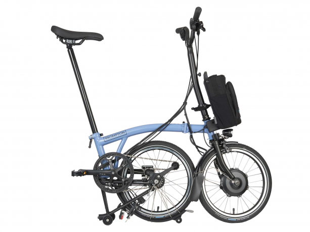 Brompton Electric C Line Explore Hoog Wolken Blauw Mat