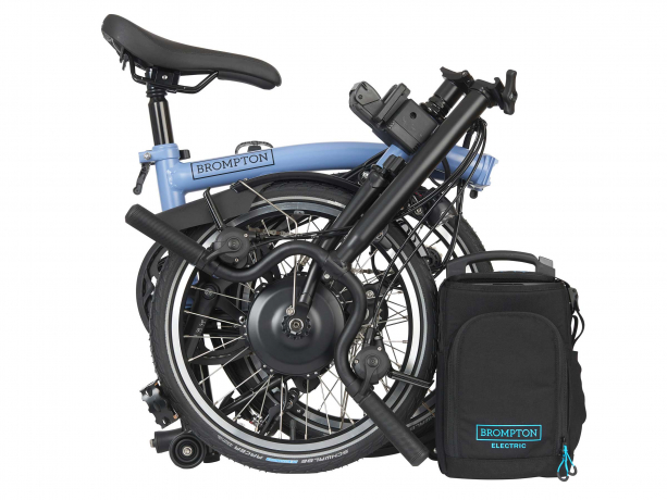 Brompton Electric C Line Explore Hoog Wolken Blauw Mat