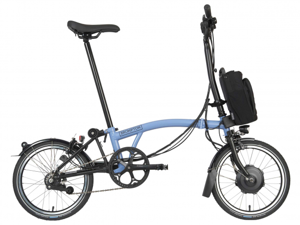 Brompton Electric C Line Explore Hoog Wolken Blauw Mat