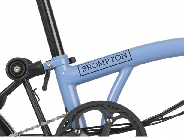 Brompton Electric C Line Explore Hoog Wolken Blauw Mat