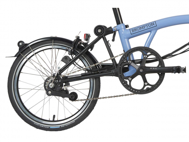 Brompton Electric C Line Explore Hoog Wolken Blauw Mat