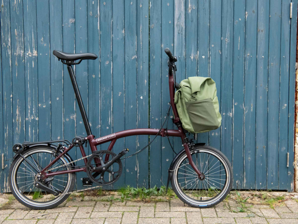Brompton Roll Top Bag Large Olive Green incl. Frame