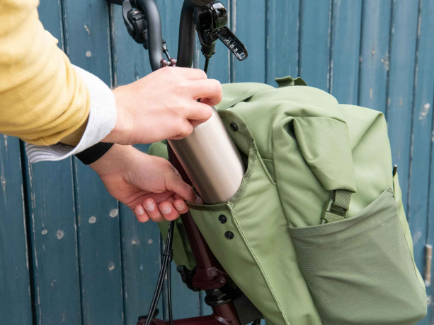 Brompton Roll Top Bag Large Olive Green incl. Frame